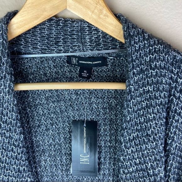 INC Waffle Stitch Cozy Cardigan Sweater - Picture 5 of 7